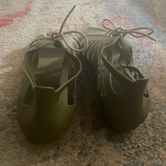 givenchy rubber jelly cage lace up sandals sz 39 usa 8.5 - Picture 6 of 13